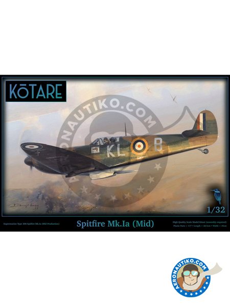 Supermarine Type 300 "Spitfire"  Mk.1a  (Mid Production) | Airplane kit in 1/32 scale manufactured by KOTARE MODELS (ref. K32001) image