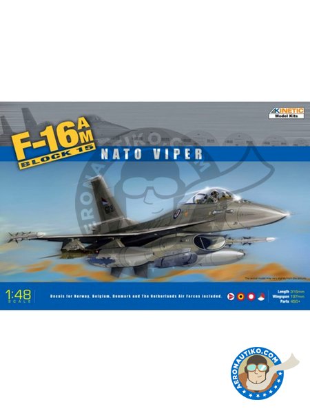 F-16AM Block 15 Nato Viper | Airplane kit in 1/48 scale manufactured by Kinetic Model Kits (ref. K48002) image