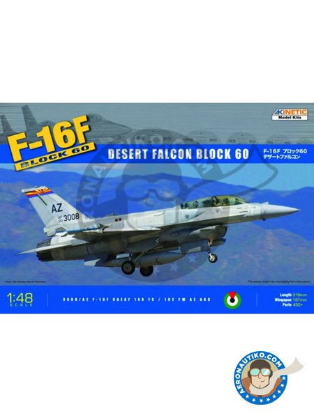 F-16F Block 60 Desert Falcon Block 60 | Airplane kit in 1/48 scale manufactured by Kinetic Model Kits (ref. K48008) image