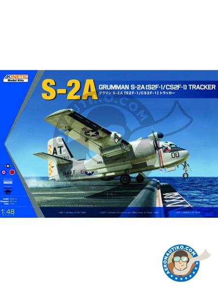 Grumman S-2A (S2F-1/CS2F-1) Tracker | Airplane kit in 1/48 scale manufactured by Kinetic Model Kits (ref. K48039) image