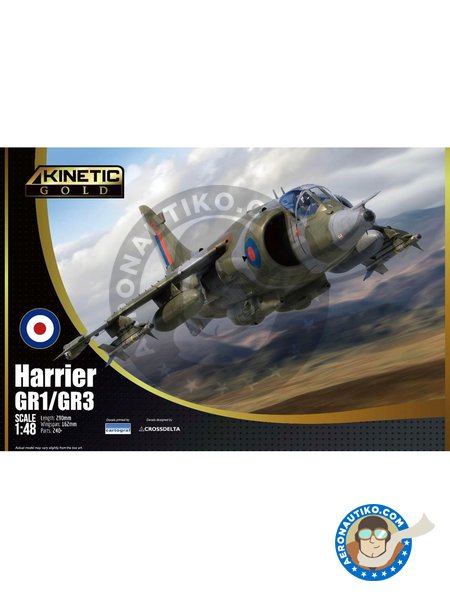 Harrier GR1/GR3 | Airplane kit in 1/48 scale manufactured by Kinetic Model Kits (ref. K48060) image