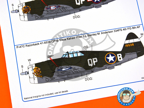 Image 5: Republic P-47 Thunderbolt C Razorback |  in 1/32 scale manufactured by Kits World (ref. KW132076)
