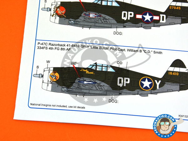 Image 5: Republic P-47 Thunderbolt D Razorback |  in 1/32 scale manufactured by Kits World (ref. KW132077)