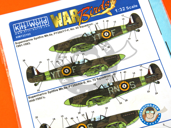 Image 1: Supermarine Spitfire Mk. IIa |  in 1/32 scale manufactured by Kits World (ref. KW132102)