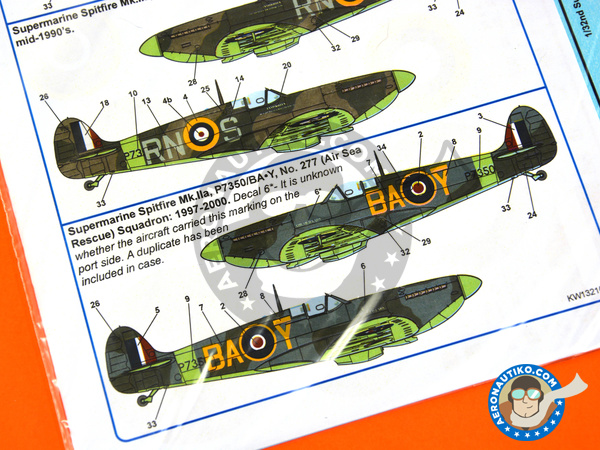Image 2: Supermarine Spitfire Mk. IIa |  in 1/32 scale manufactured by Kits World (ref. KW132102)