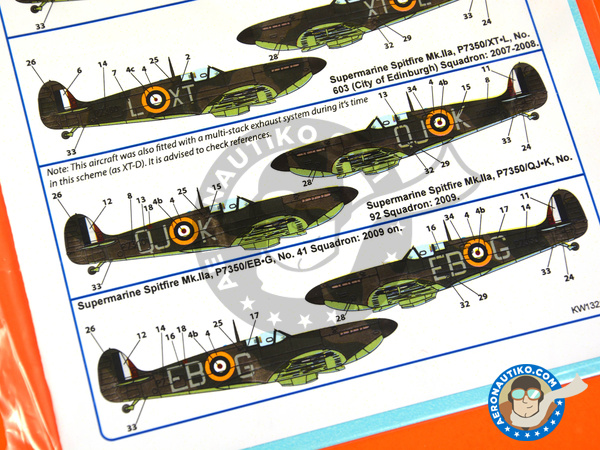 Image 3: Supermarine Spitfire Mk.IIa Mk. IIa |  in 1/32 scale manufactured by Kits World (ref. KW132103)