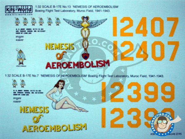 Image 1: Boeing B-17 Flying Fortress |  in 1/32 scale manufactured by Kits World (ref. KW132107)