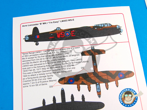Image 6: Avro Lancaster B MK. I |  in 1/48 scale manufactured by Kits World (ref. KW148038)