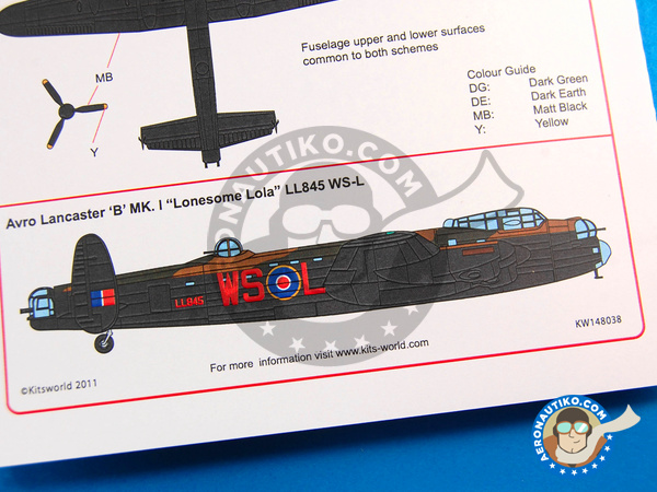 Image 8: Avro Lancaster B MK. I |  in 1/48 scale manufactured by Kits World (ref. KW148038)