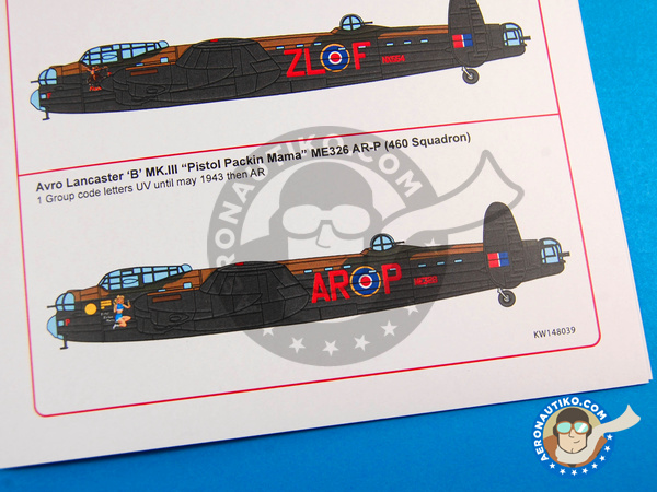 Image 7: Avro Lancaster B MK. I |  en escala 1/48 fabricado por Kits World (ref. KW148039)