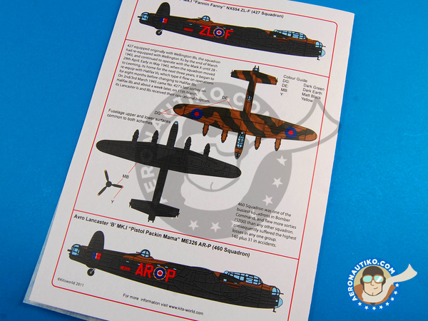 Image 8: Avro Lancaster B MK. I |  en escala 1/48 fabricado por Kits World (ref. KW148039)