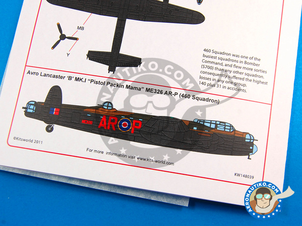 Image 11: Avro Lancaster B MK. I |  en escala 1/48 fabricado por Kits World (ref. KW148039)