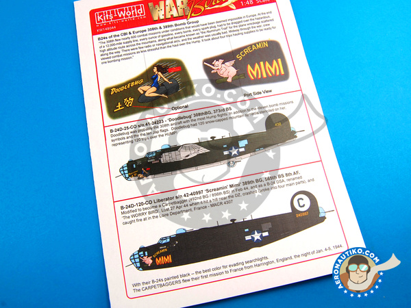 Image 1: Consolidated B-24 Liberator D |  in 1/48 scale manufactured by Kits World (ref. KW148044)