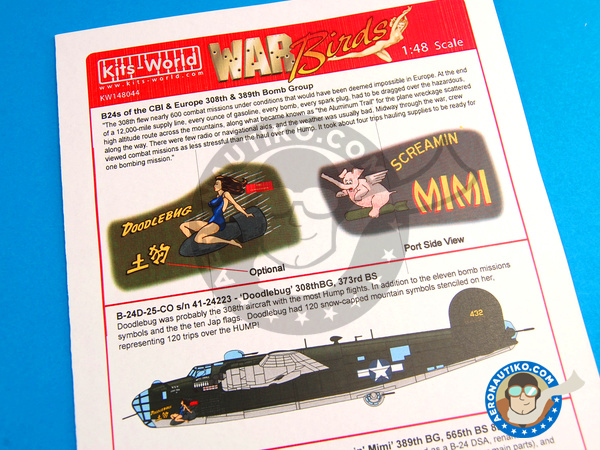 Image 2: Consolidated B-24 Liberator D |  in 1/48 scale manufactured by Kits World (ref. KW148044)