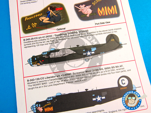 Image 3: Consolidated B-24 Liberator D |  in 1/48 scale manufactured by Kits World (ref. KW148044)