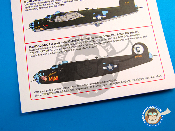 Image 4: Consolidated B-24 Liberator D |  in 1/48 scale manufactured by Kits World (ref. KW148044)