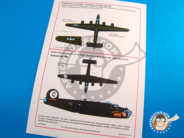 Image 5: Consolidated B-24 Liberator D |  in 1/48 scale manufactured by Kits World (ref. KW148044)