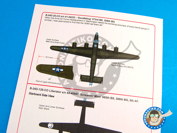 Image 6: Consolidated B-24 Liberator D |  in 1/48 scale manufactured by Kits World (ref. KW148044)
