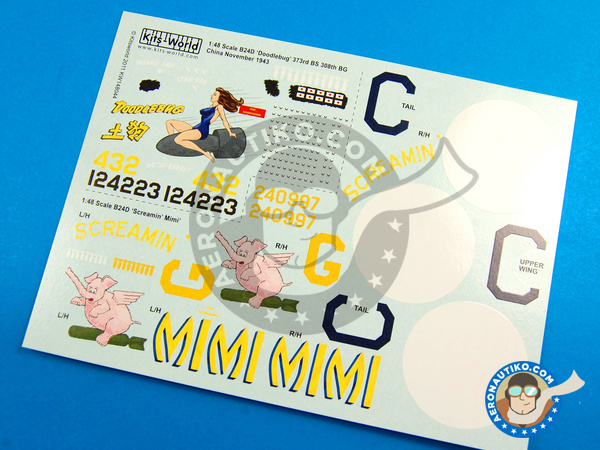 Image 8: Consolidated B-24 Liberator D |  in 1/48 scale manufactured by Kits World (ref. KW148044)