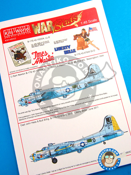 Boeing B-17 Flying Fortress | Marking / livery in 1/48 scale manufactured by Kits World (ref. KW148053) image