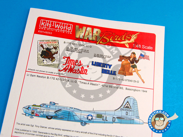 Image 2: Boeing B-17 Flying Fortress |  in 1/48 scale manufactured by Kits World (ref. KW148053)