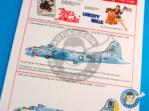Image 3: Boeing B-17 Flying Fortress |  in 1/48 scale manufactured by Kits World (ref. KW148053)