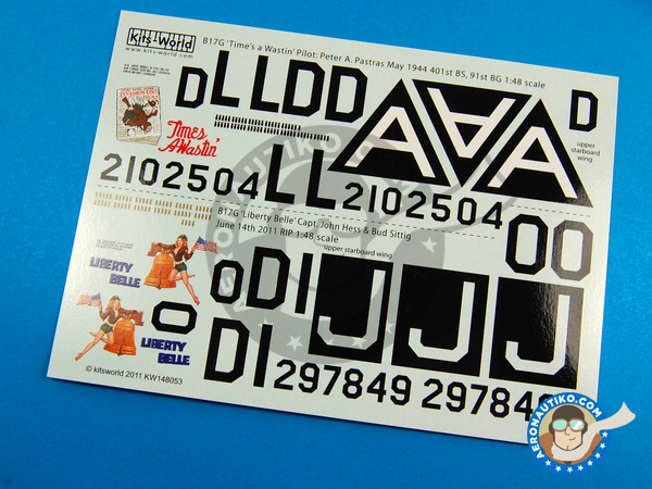 Image 8: Boeing B-17 Flying Fortress |  in 1/48 scale manufactured by Kits World (ref. KW148053)