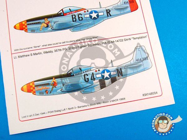 Image 4: North American P-51 Mustang D |  in 1/48 scale manufactured by Kits World (ref. KW148054)