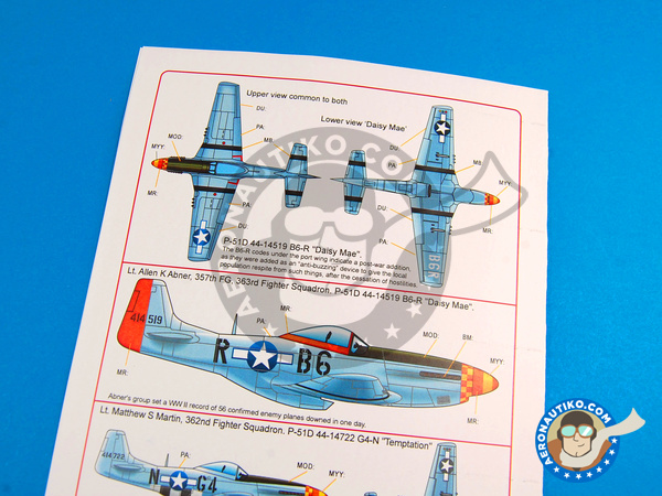 Image 6: North American P-51 Mustang D |  in 1/48 scale manufactured by Kits World (ref. KW148054)
