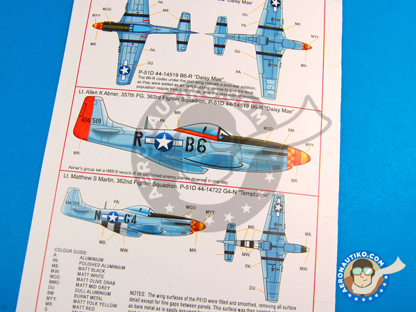 Image 7: North American P-51 Mustang D |  in 1/48 scale manufactured by Kits World (ref. KW148054)