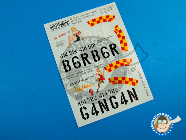 Image 9: North American P-51 Mustang D |  in 1/48 scale manufactured by Kits World (ref. KW148054)