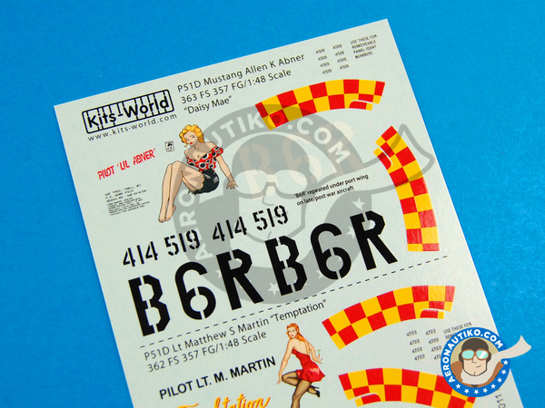 Image 10: North American P-51 Mustang D |  in 1/48 scale manufactured by Kits World (ref. KW148054)