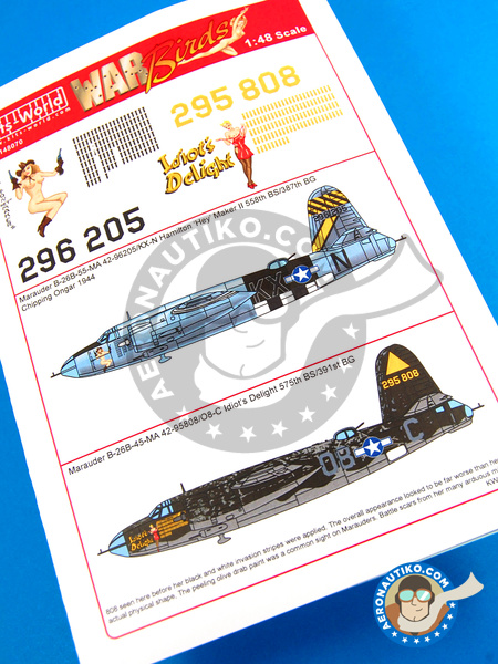 Martin B-26 Marauder B | Marking / livery in 1/48 scale manufactured by Kits World (ref. KW148070) image