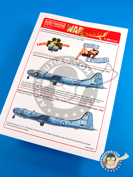 Boeing B-29 Superfortress | Marking / livery in 1/48 scale manufactured by Kits World (ref. KW148075) image