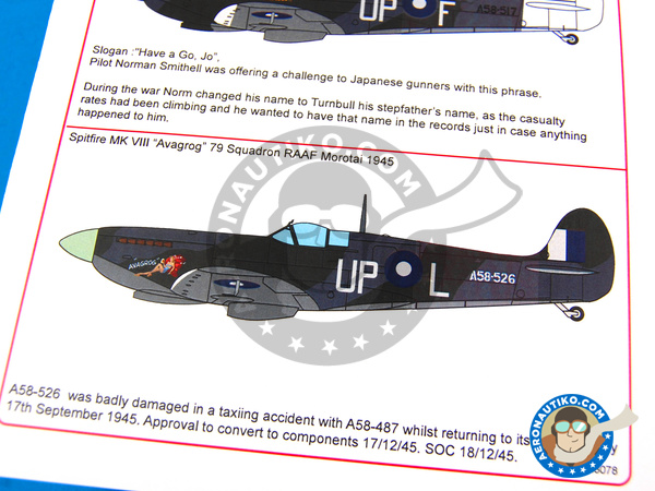 Image 4: Supermarine Spitfire Mk VIII |  in 1/48 scale manufactured by Kits World (ref. KW148078)