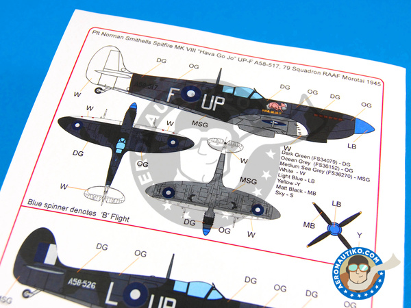 Image 5: Supermarine Spitfire Mk VIII |  in 1/48 scale manufactured by Kits World (ref. KW148078)