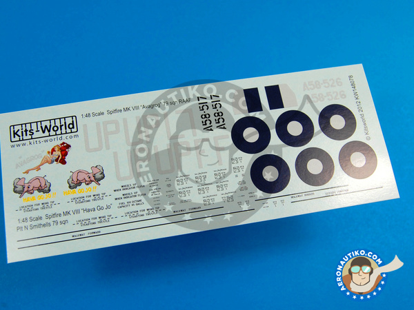 Image 7: Supermarine Spitfire Mk VIII |  in 1/48 scale manufactured by Kits World (ref. KW148078)