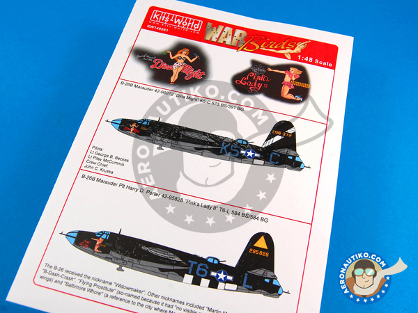 Image 1: Martin B-26 Marauder B |  in 1/48 scale manufactured by Kits World (ref. KW148081)