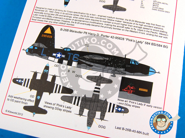 Image 6: Martin B-26 Marauder B |  in 1/48 scale manufactured by Kits World (ref. KW148081)