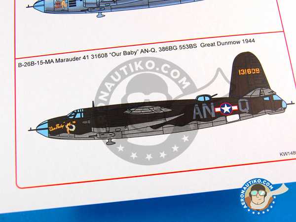 Image 7: Martin B-26 Marauder C |  en escala 1/48 fabricado por Kits World (ref. KW148084)