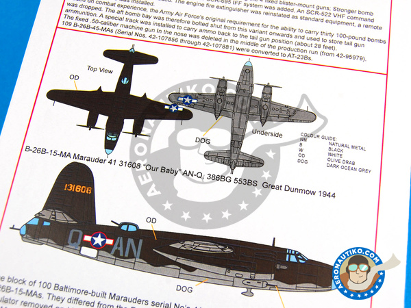 Image 10: Martin B-26 Marauder C |  en escala 1/48 fabricado por Kits World (ref. KW148084)