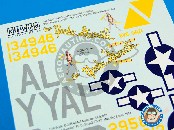 Image 2: Martin B-26 Marauder B |  in 1/48 scale manufactured by Kits World (ref. KW148085)