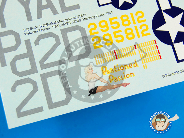 Image 3: Martin B-26 Marauder B |  in 1/48 scale manufactured by Kits World (ref. KW148085)