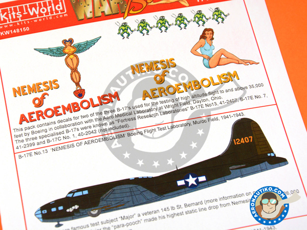 Image 2: Boeing B-17 Flying Fortress E |  in 1/48 scale manufactured by Kits World (ref. KW148150)