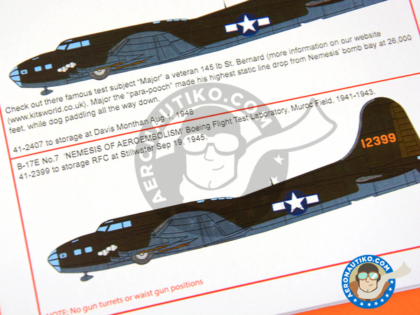 Image 3: Boeing B-17 Flying Fortress E |  in 1/48 scale manufactured by Kits World (ref. KW148150)