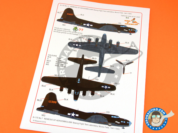 Image 4: Boeing B-17 Flying Fortress E |  in 1/48 scale manufactured by Kits World (ref. KW148150)