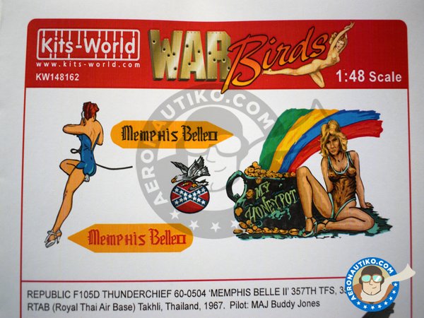 Image 3: Republic F105D Thunderchief |  in 1/48 scale manufactured by Kits World (ref. KW148162)