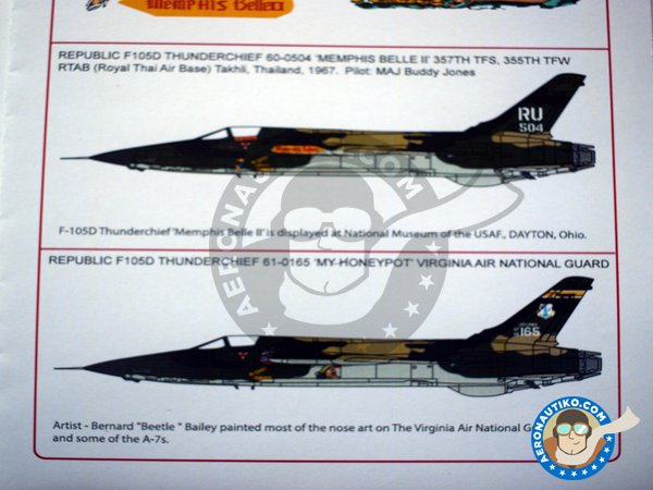 Image 4: Republic F105D Thunderchief |  in 1/48 scale manufactured by Kits World (ref. KW148162)