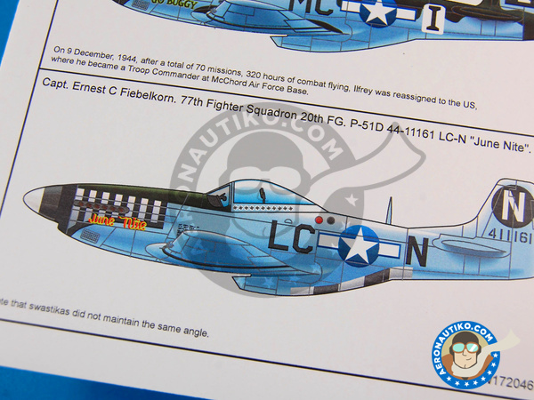 Image 5: North American P-51 Mustang D | Decals in 1/72 scale manufactured by Kits World (ref. KW172046)