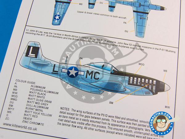 Image 7: North American P-51 Mustang D |  in 1/72 scale manufactured by Kits World (ref. KW172047)